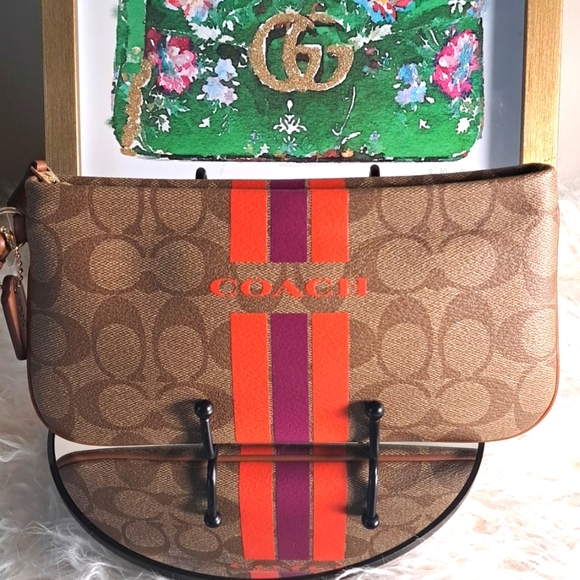 Coach NWTs Varsity Large Wristlet - Picture 1 of 8